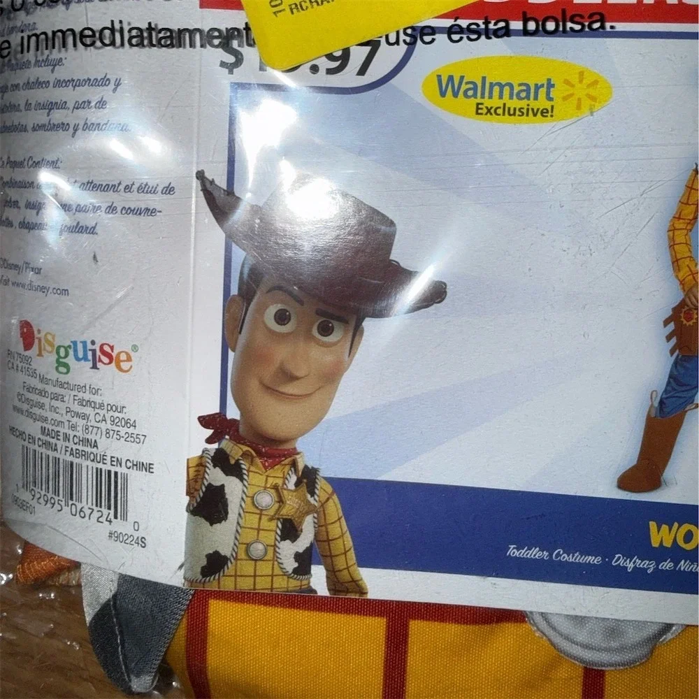 Disney Pixar Toy Story Woody Toddler Costume Set Boys 2T 5-Piece Outfit sheriff